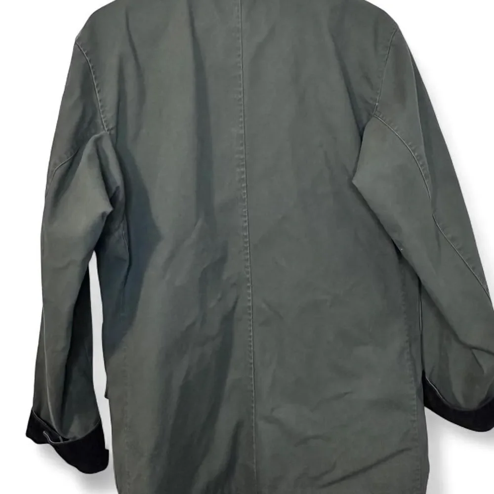 Lands' End Classic Americana Green Canvas Barn Jacket Medium